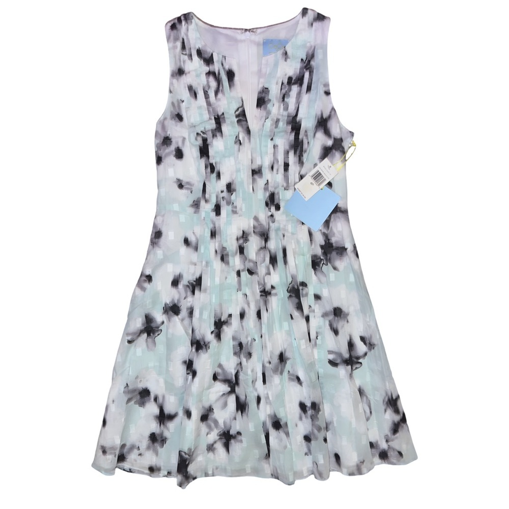 Cece by Cynthia Steffe Cotton Pleated Print Dress